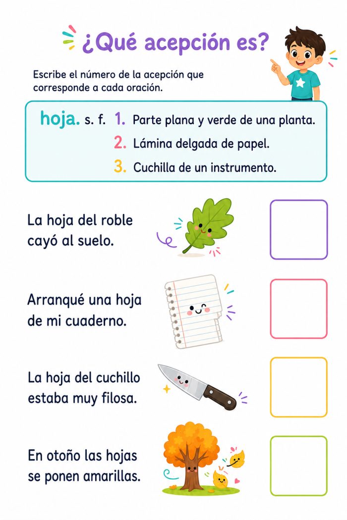 Acepciones de una palabra