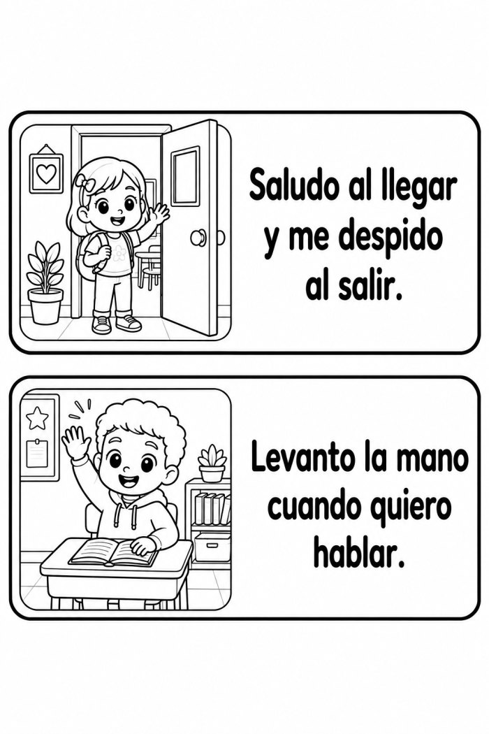 Acuerdos de convivencia en tiras para recortar · para iluminar