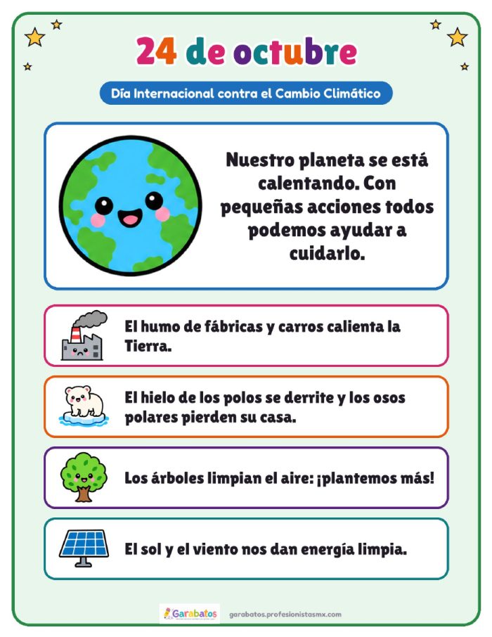 Cartel del Día contra el Cambio Climático · 24 de octubre