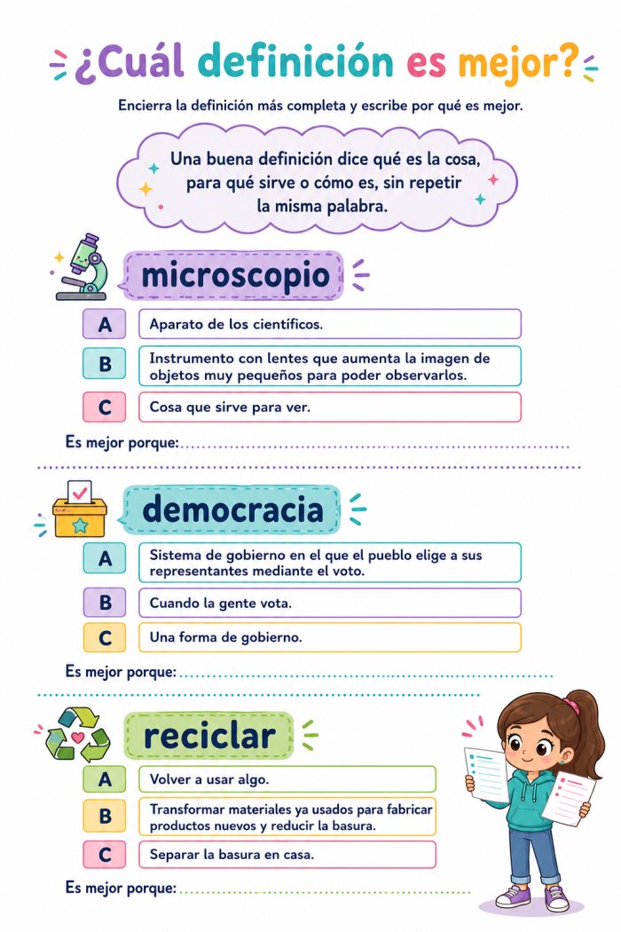 Comparación de definiciones