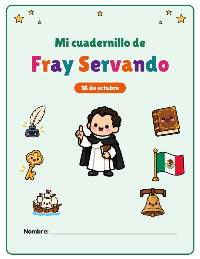 Cuadernillo de fray Servando Teresa de Mier · 8 hojas de actividades