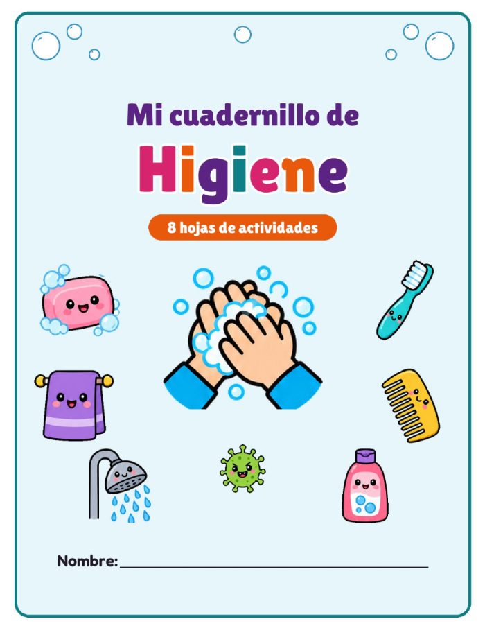 Cuadernillo de higiene · 8 hojas de actividades