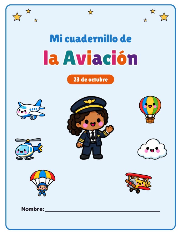 Cuadernillo del Día de la Aviación · 8 hojas de actividades