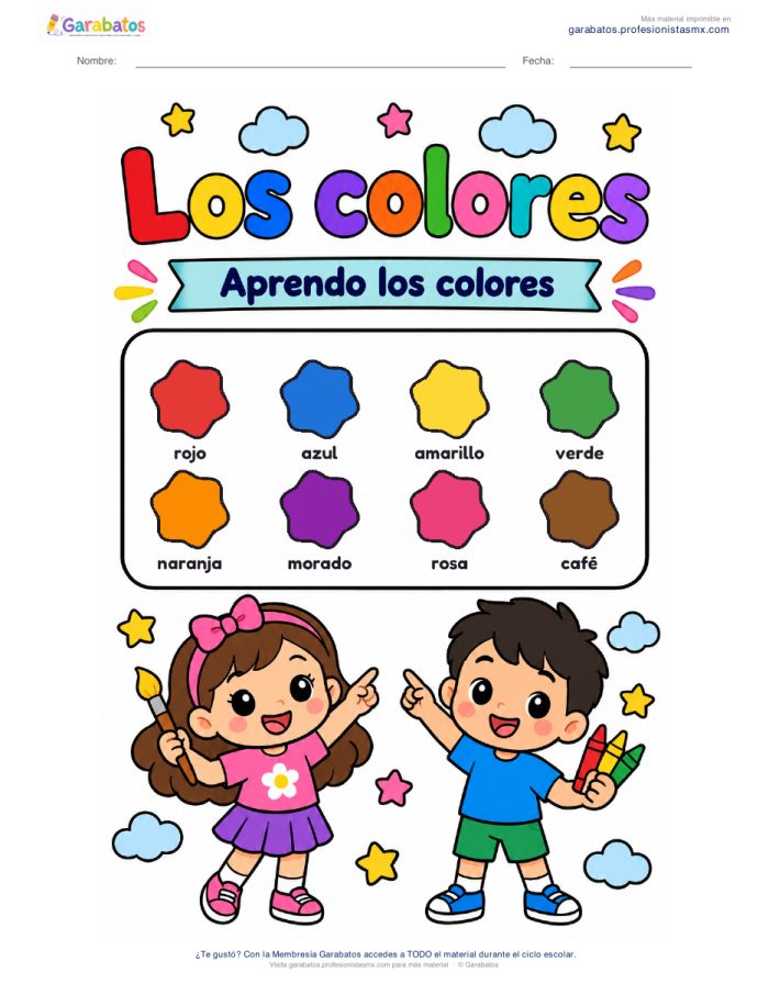 Cuadernillo «Los colores» · Aprendo los colores