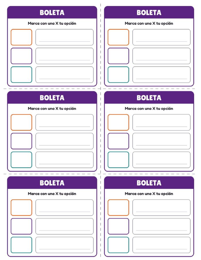 Elecciones en el salón · Kit para votar en el grupo