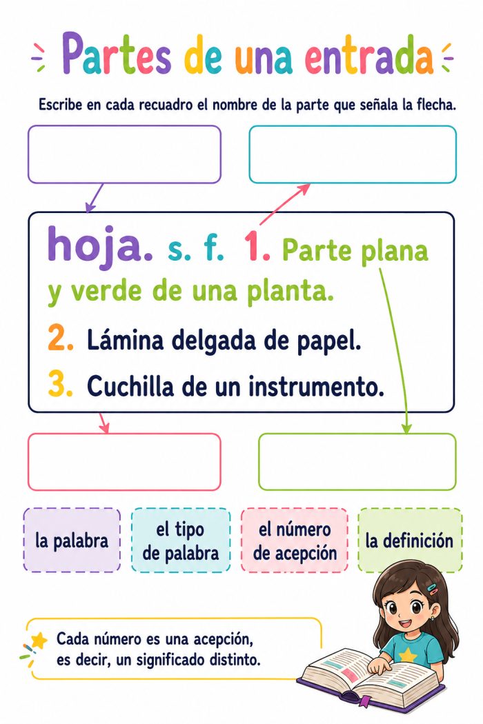 Entradas del diccionario