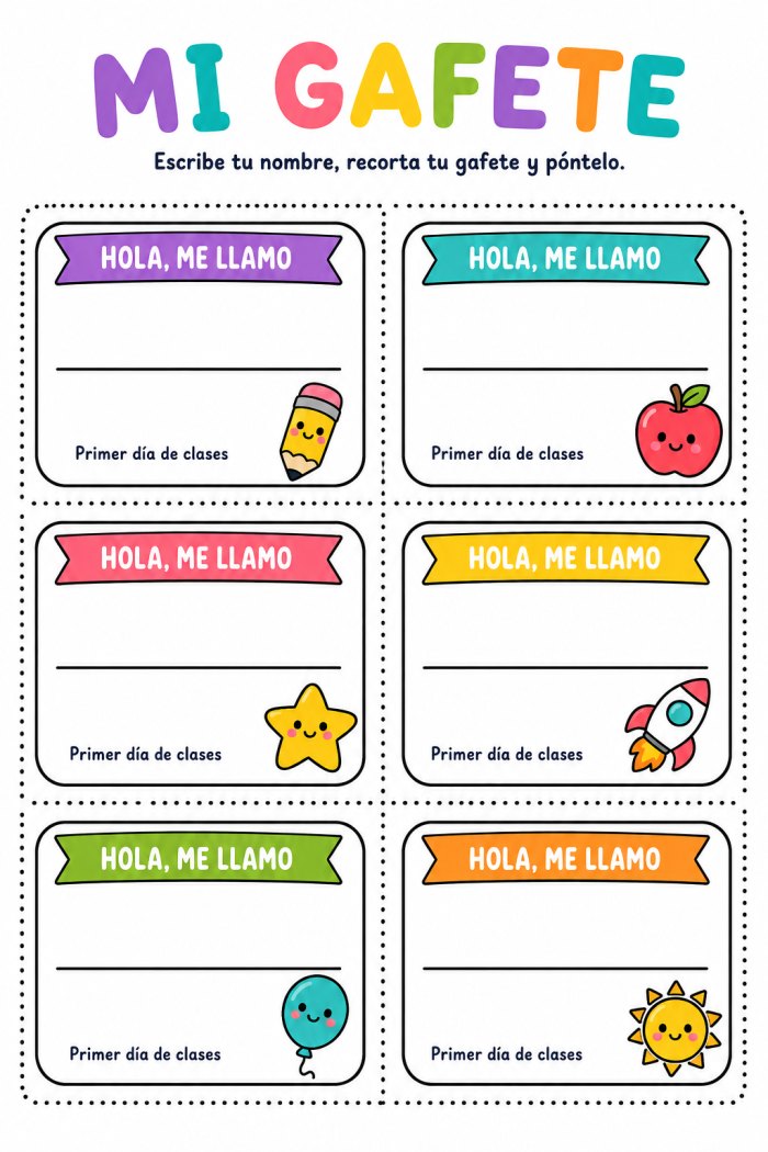 Gafetes del primer día
