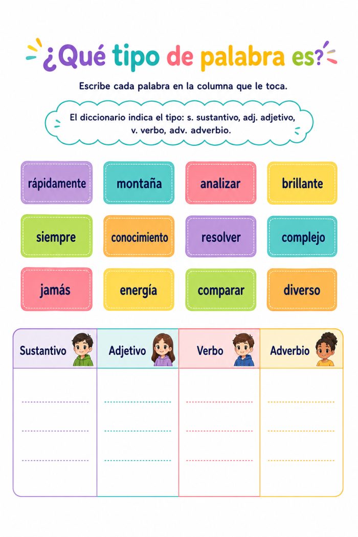 Información gramatical de una entrada