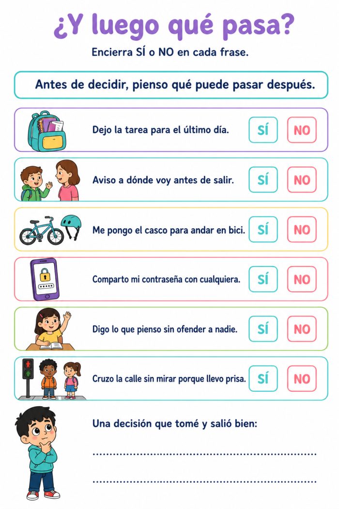 La toma de decisiones ante situaciones cotidianas y de riesgos, con base en el cuidado de la dignidad de todas y todos, considerando posibles…