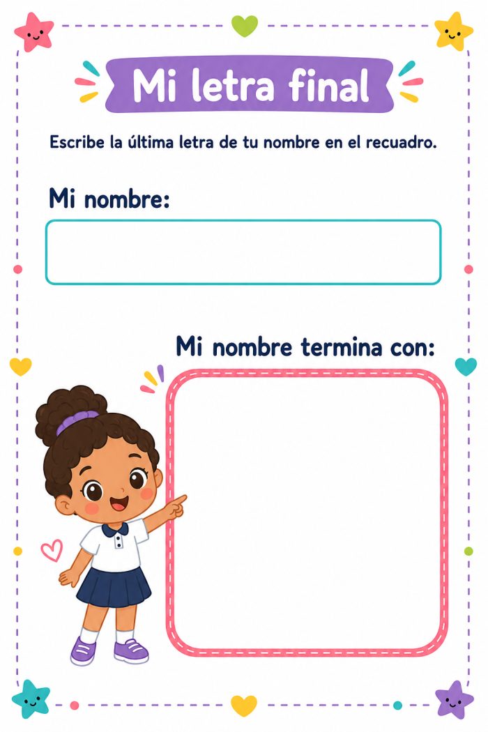 Letra final de mi nombre