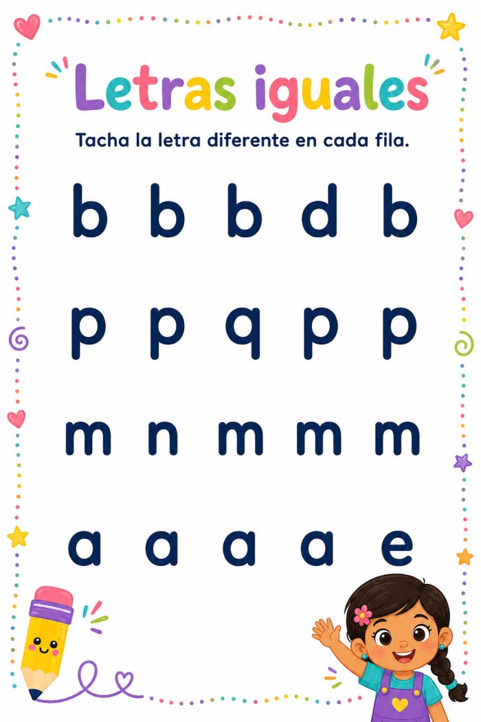 Letras iguales y diferentes