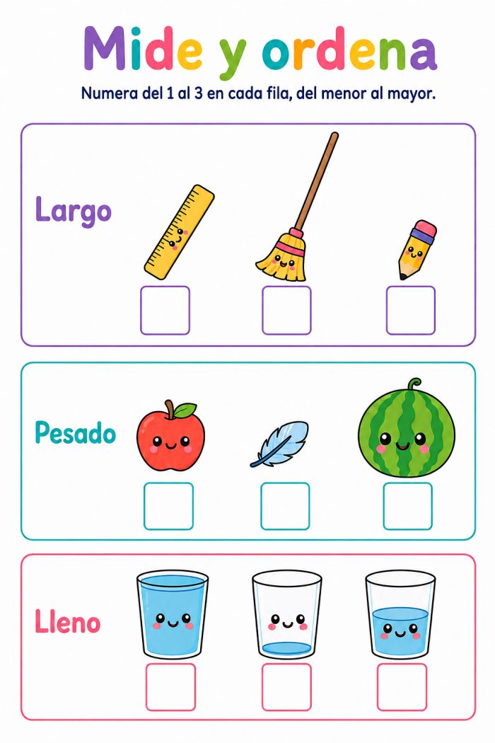 Medición de longitud, masa y capacidad