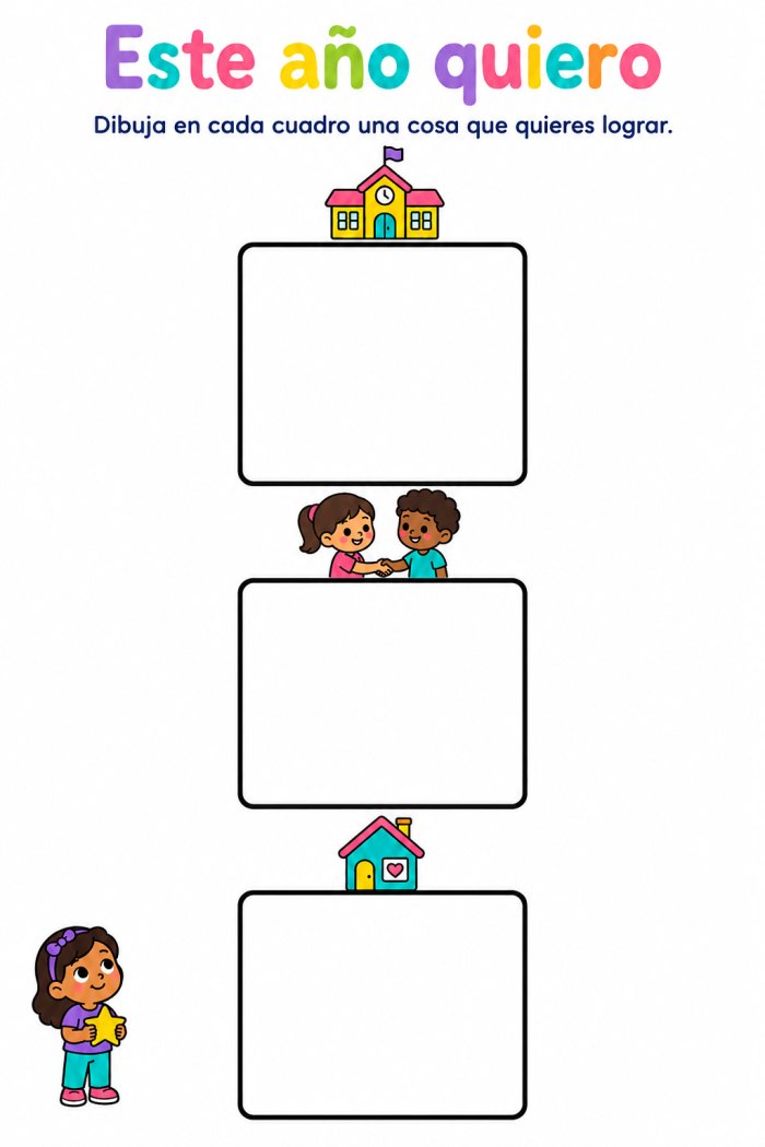 Mis propósitos en dibujos · Preescolar