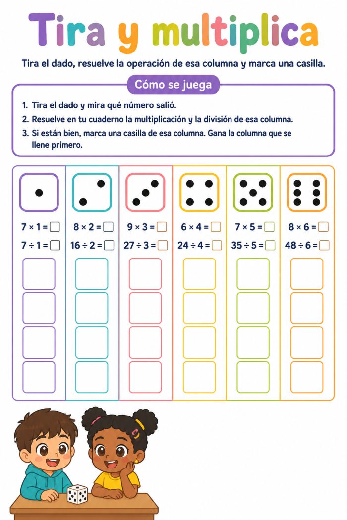 Multiplicación y división, su relación como operaciones inversas