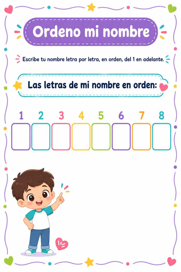 Ordeno las letras de mi nombre