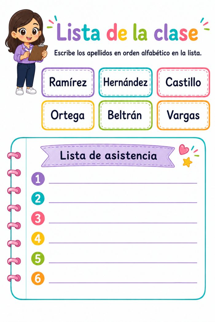 Ordeno nombres y apellidos