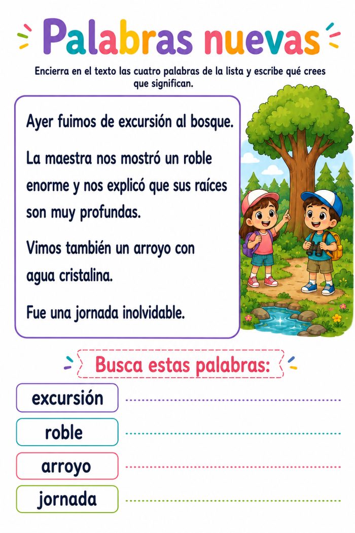 Palabras desconocidas en un texto