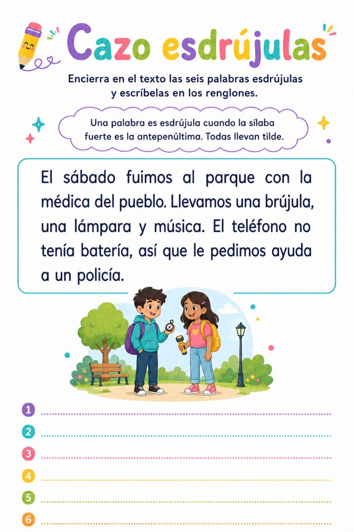 Palabras esdrújulas