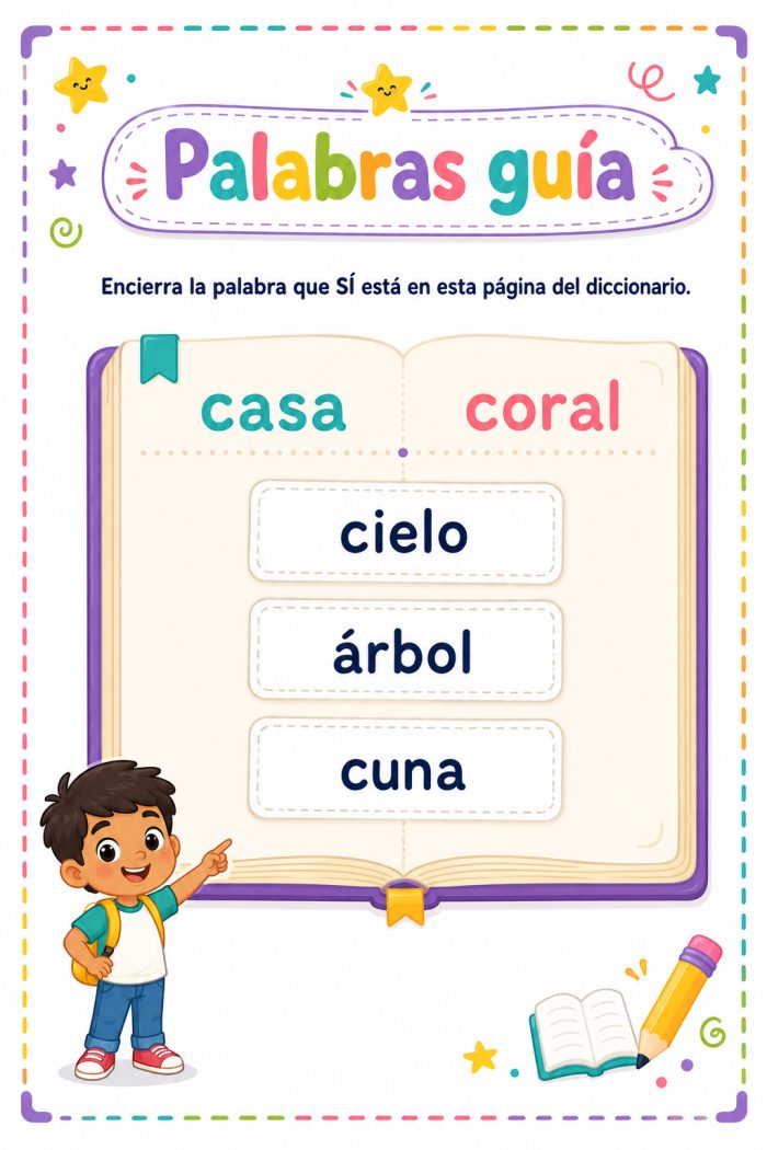 Palabras guía del diccionario