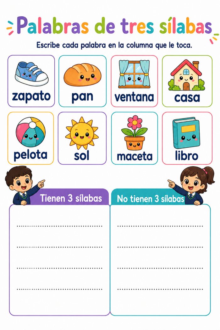 Palabras trisílabas