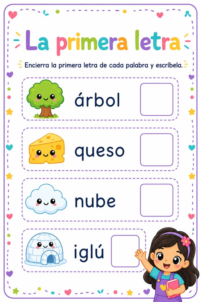 Primera letra de una palabra
