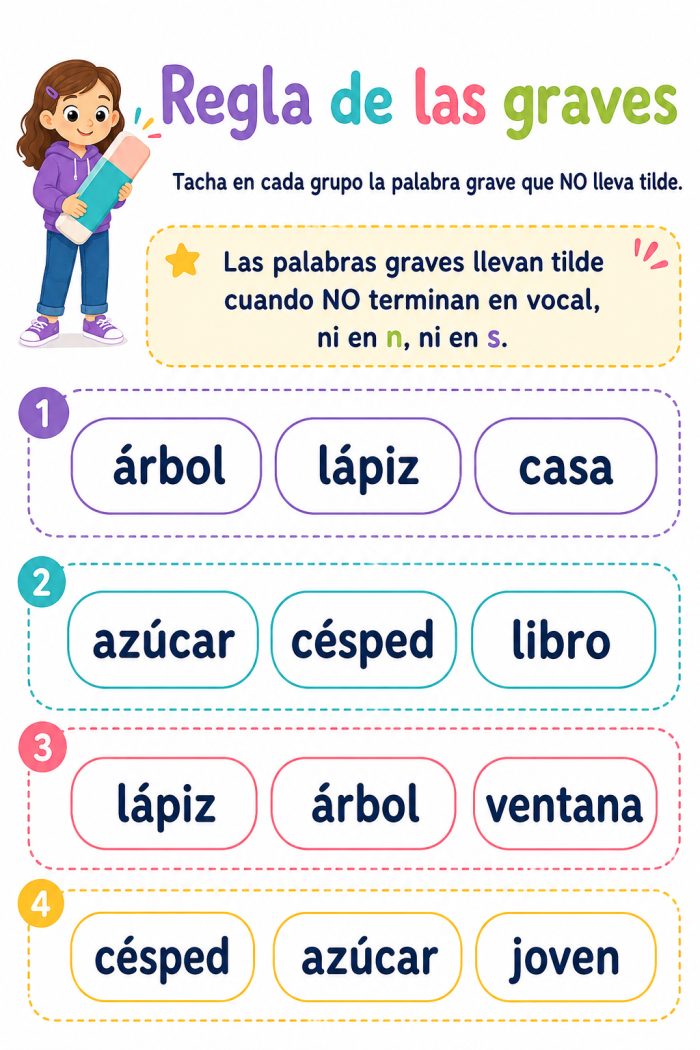 Reglas de acentuación de graves