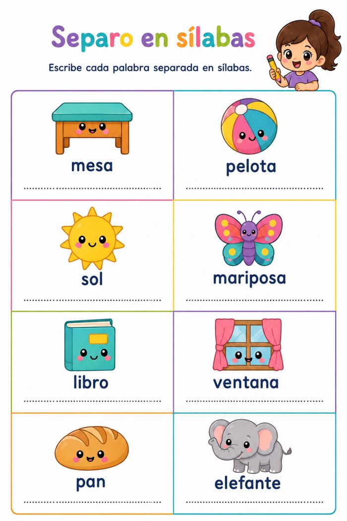 Separación de palabras en sílabas