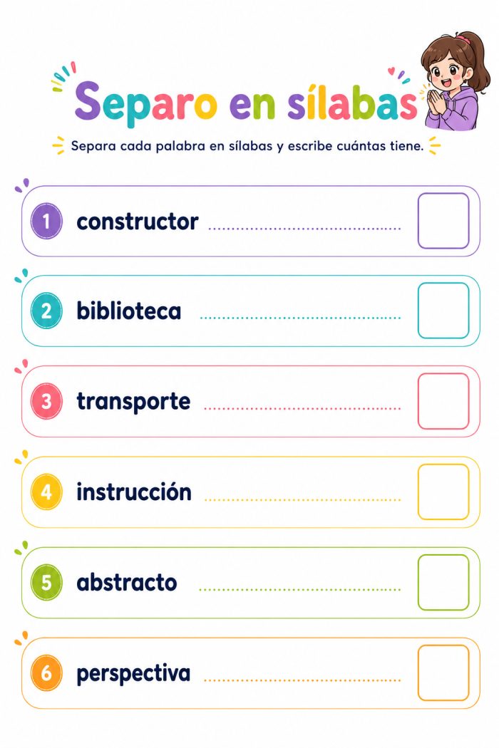 Separación silábica