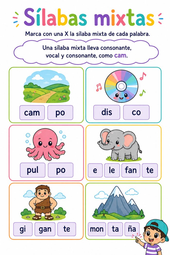 Sílabas mixtas