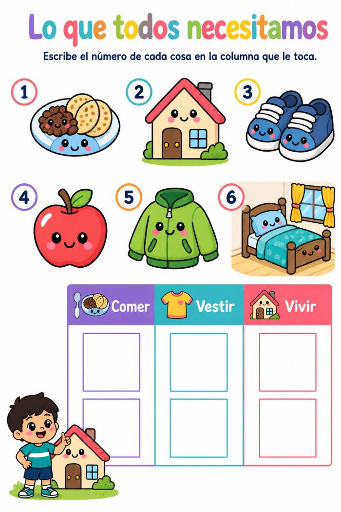 Transformación responsable del entorno al satisfacer necesidades básicas de alimentación, vestido y vivienda