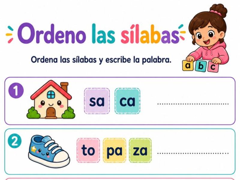 Ordeno sílabas