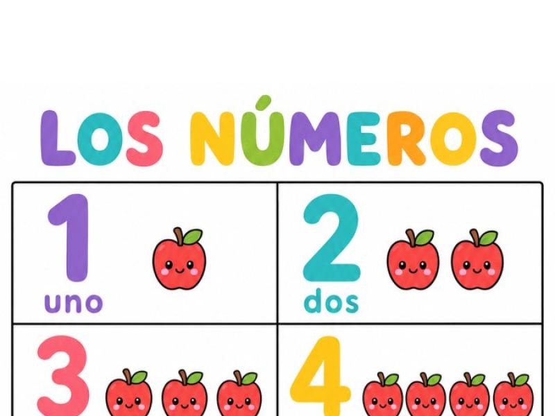 Los números del 1 al 10 · Referente de pared para imprimir en grande
