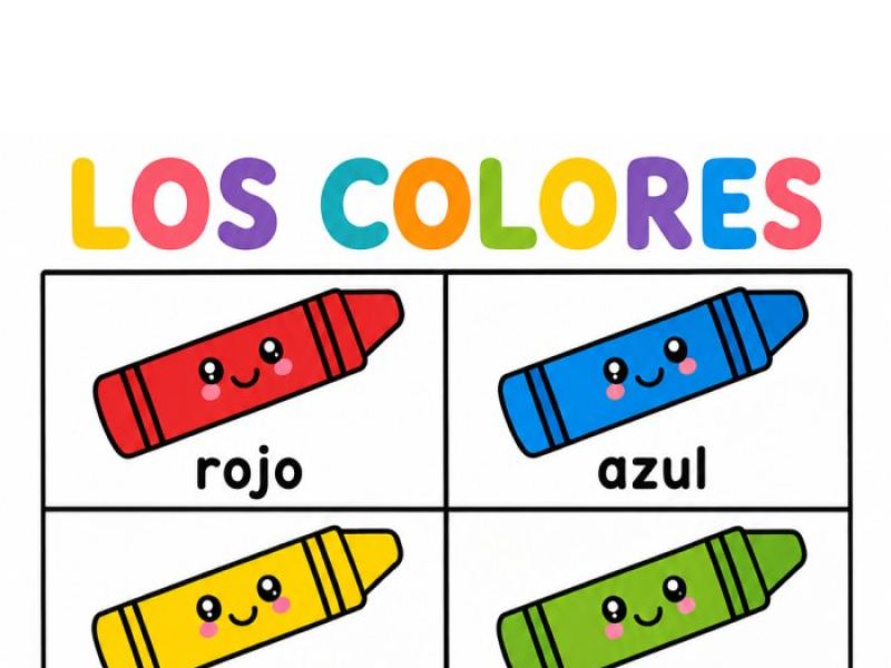 Los colores · Referente de pared para imprimir en grande