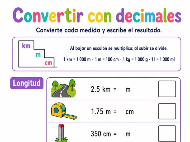 Medición de la longitud, masa y capacidad