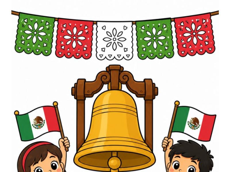Portada de Puerta del salón · ¡Viva México! · 9 hojas