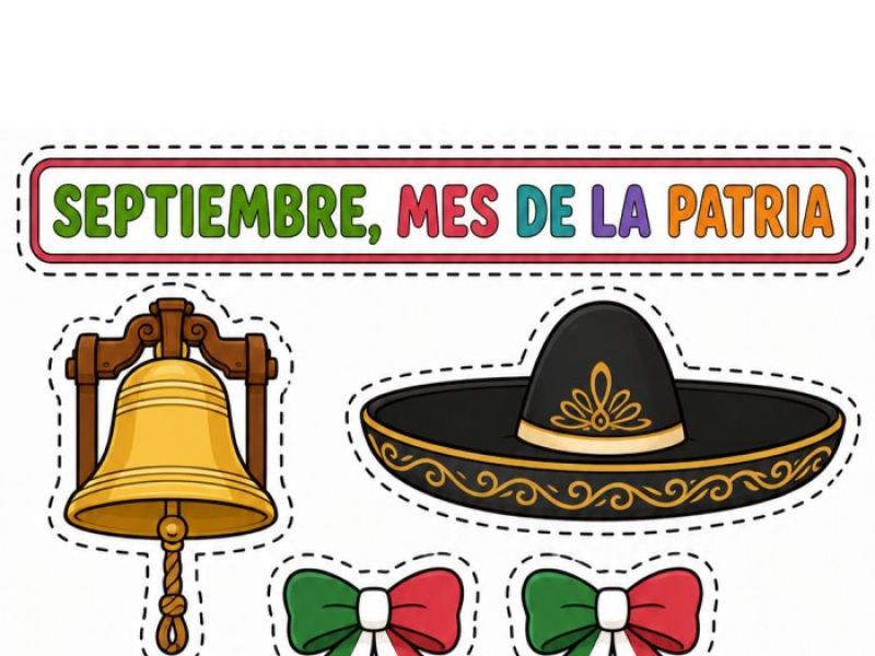 Portada de Periódico mural de septiembre · 12 hojas