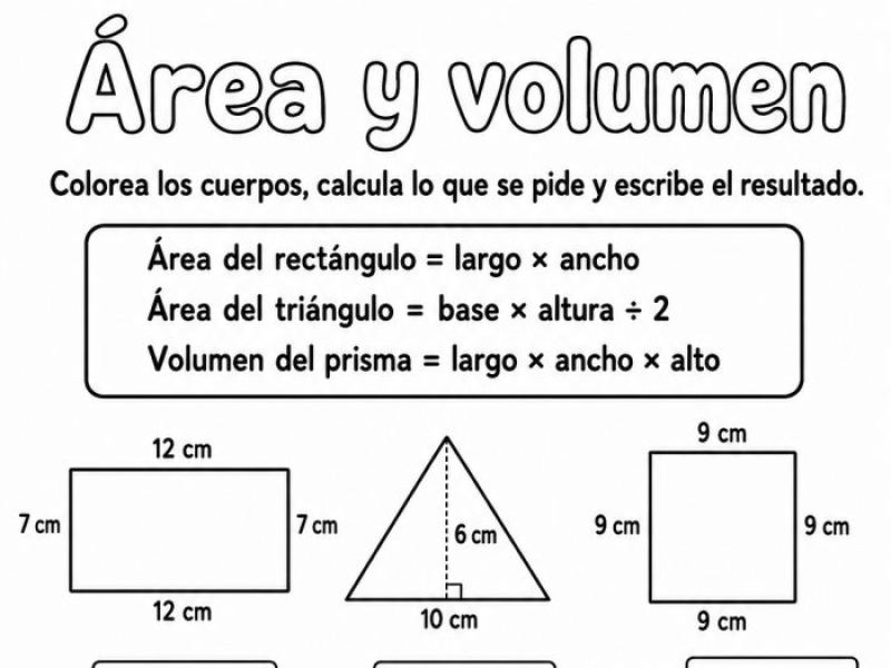 Portada de Perímetro, área y noción de volumen