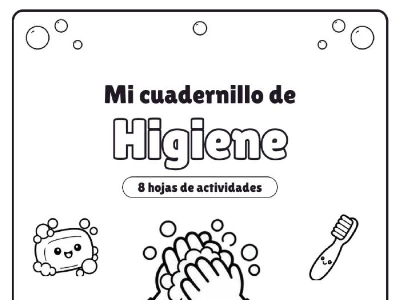 Cuadernillo de higiene · 8 hojas de actividades