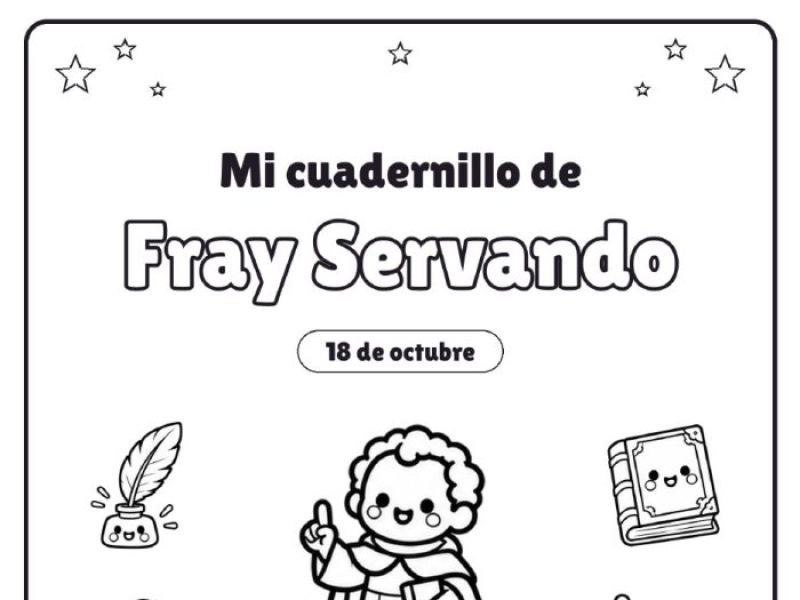 Portada de Cuadernillo de fray Servando Teresa de Mier · 8 hojas de actividades