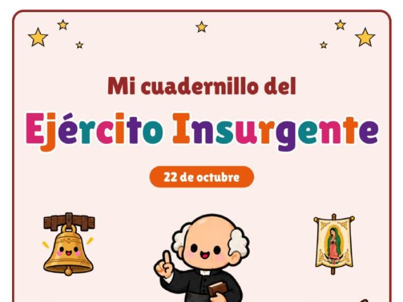 Portada de Cuadernillo del Ejército Insurgente · 8 hojas de actividades