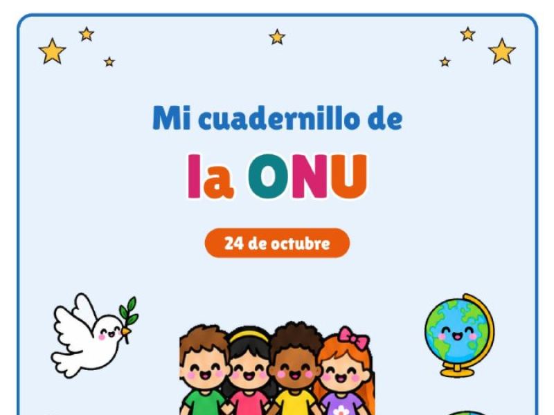 Portada de Cuadernillo del Día de la ONU · 8 hojas de actividades