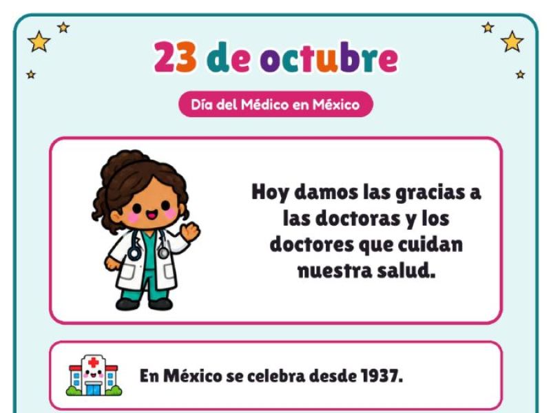 Portada de Cartel del Día del Médico · 23 de octubre