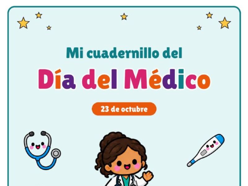 Portada de Cuadernillo del Día del Médico · 8 hojas de actividades
