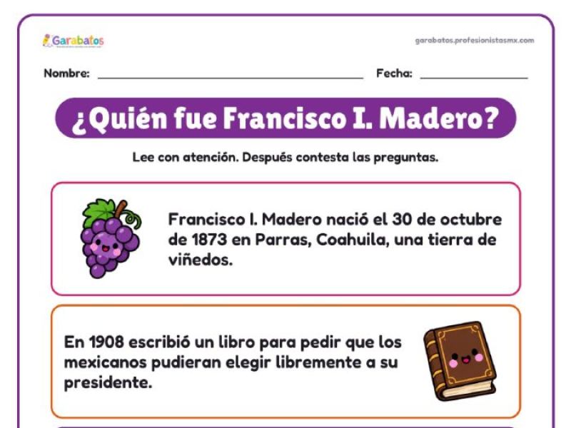 Portada de Lectura de comprensión: Francisco I. Madero