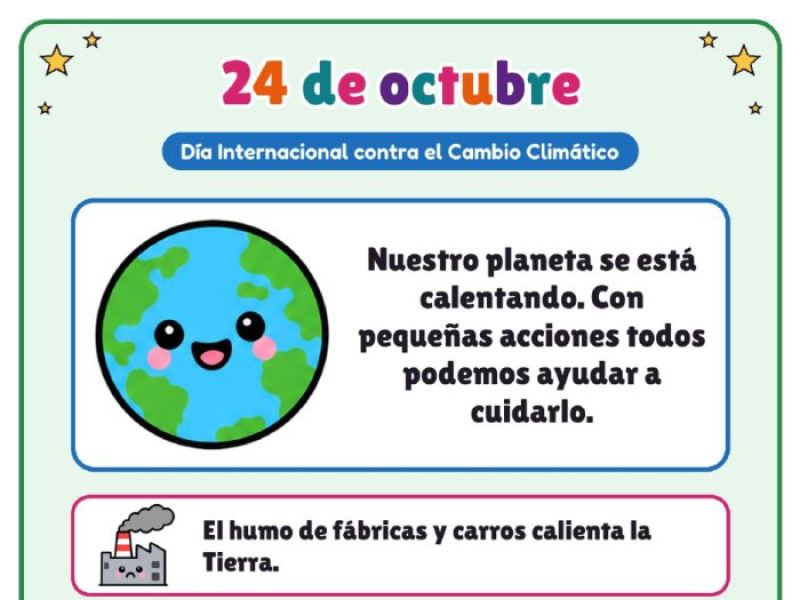 Portada de Cartel del Día contra el Cambio Climático · 24 de octubre