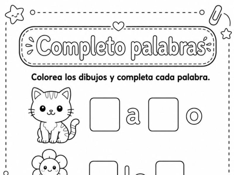 Completo palabras con letras